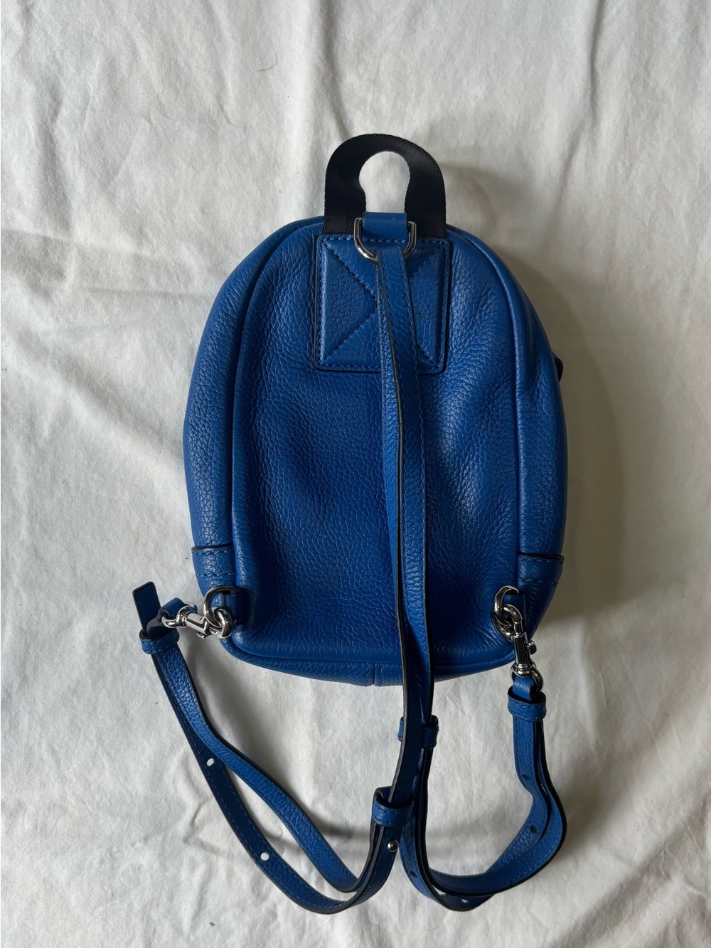 Marc Jacobs Royal Blue Pebbled Leather Mini Backpack - Picture 5 of 7